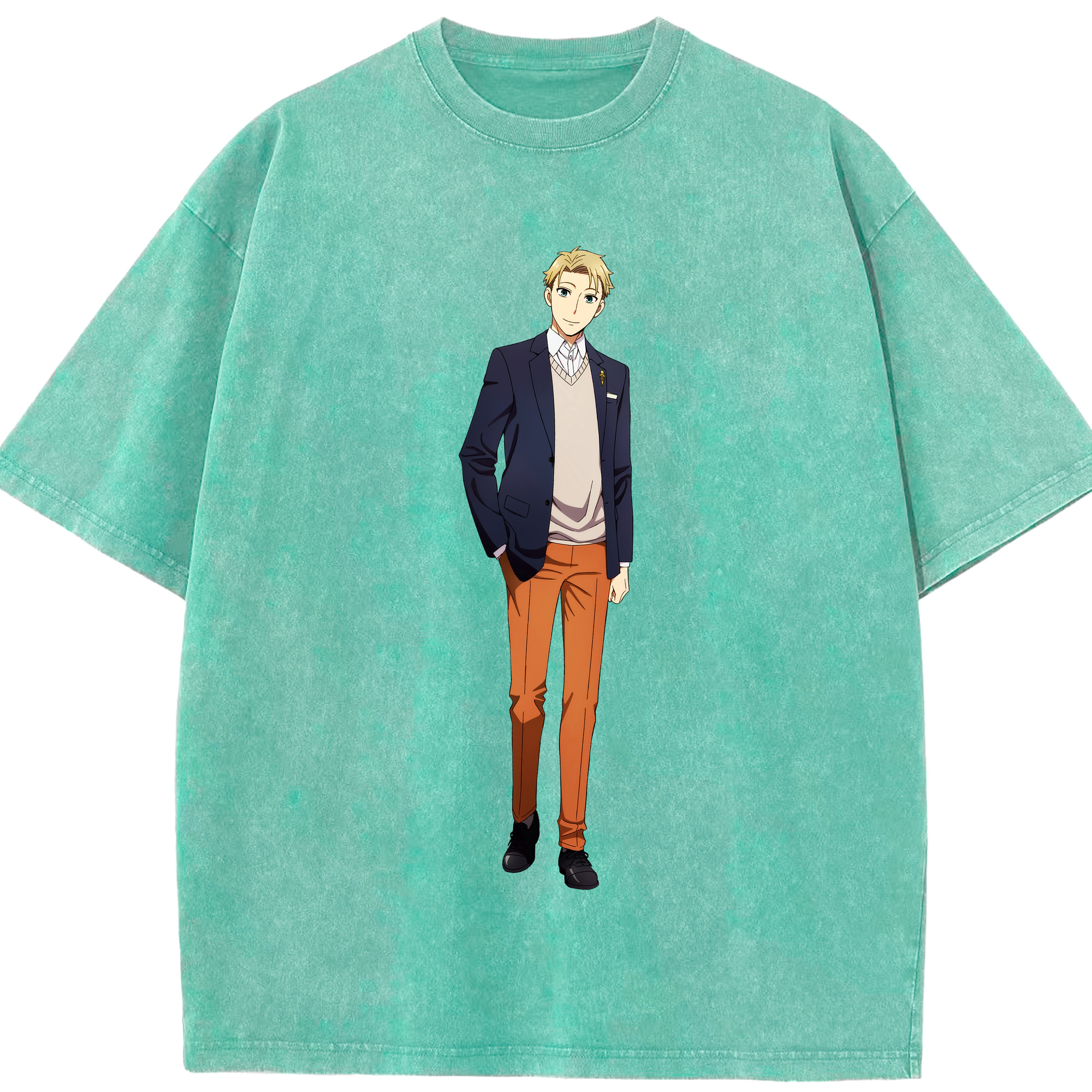 （画像用） SPY×FAMILY间谍家家酒 綿100% ヴィンテージ風 半袖Tシャツ（フロントプリント）
